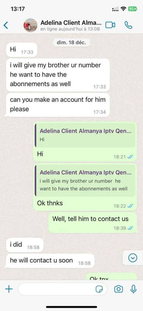 WhatsApp Customer Chat Screenshot 5 for huluxtv IPTV Support